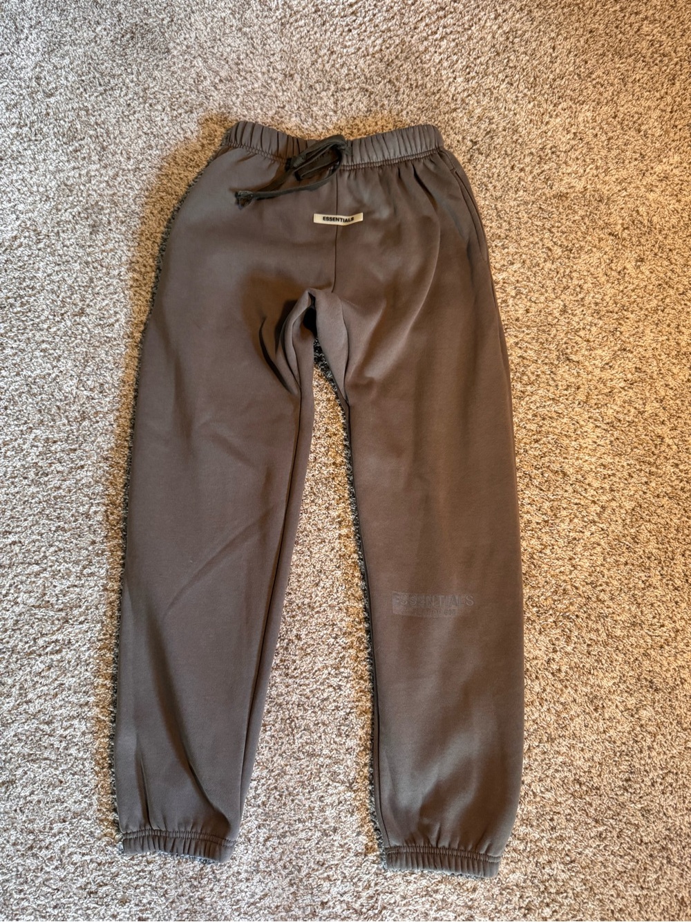 Fear of God Essentials Taupe Drawstring Jogger Pants - S